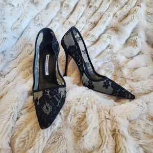 Vintage Lace Manolo Blahnik Pumps